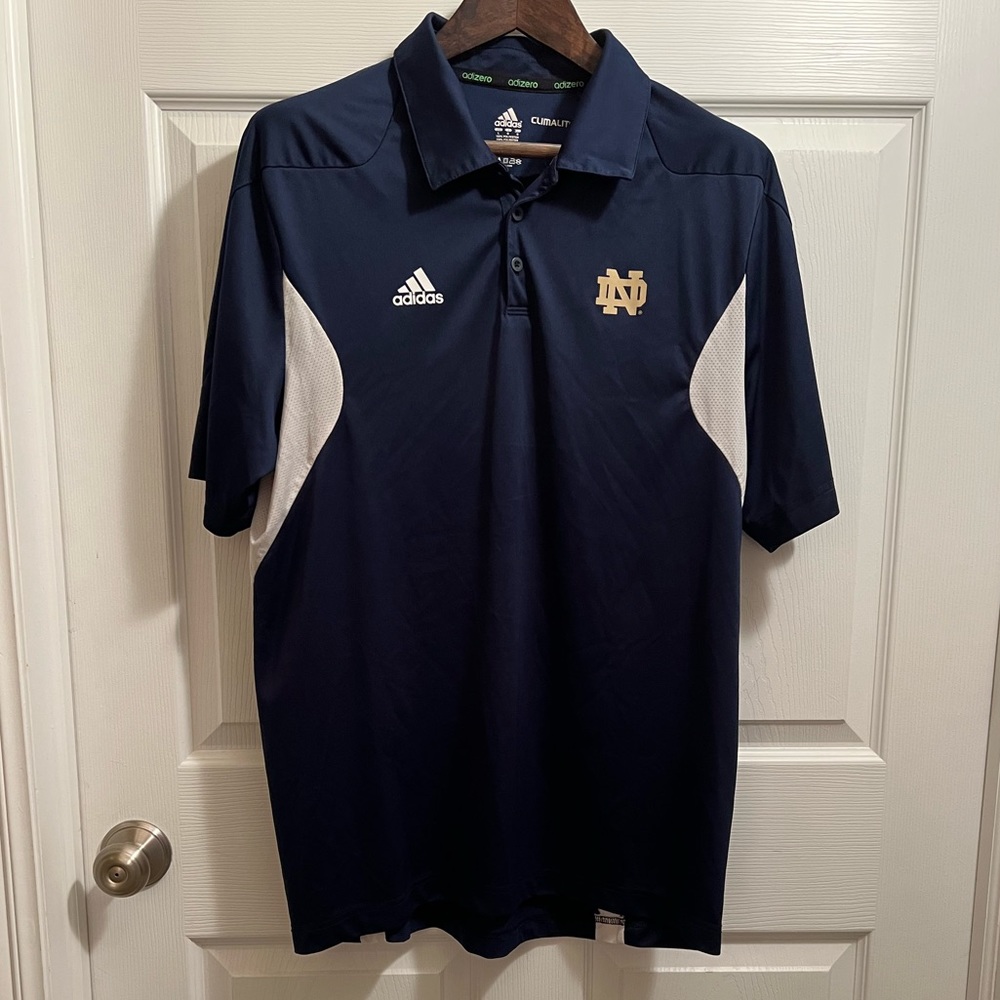 LN Adidas Notre Dame Climalite Polo, Size L